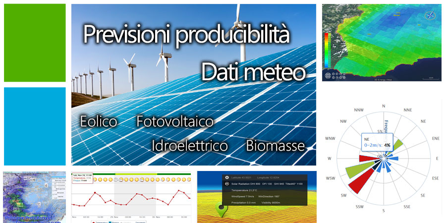 energia eolica, solare, idro, biomasse
